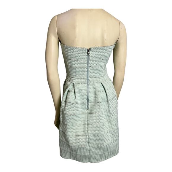 June & Ivy Strapless Bandage Fit & Flare Dress Mint Green Women M Cocktail Party - Picture 9 of 11